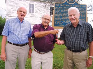 Getting the Keys to Beaverdams Church from Mayor Ted Luciani